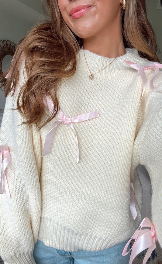 DITSY RIBBON KNIT - IVORY